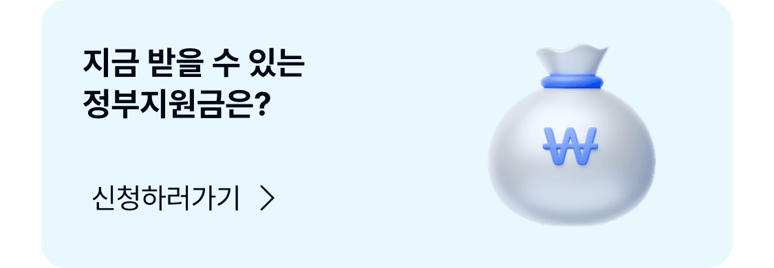 
지금 받을 수 있는 정부지원금은?

